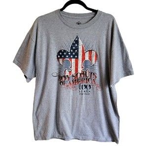Boy Scouts of America 100 Years Official Brand Gray T shirt Mens XL